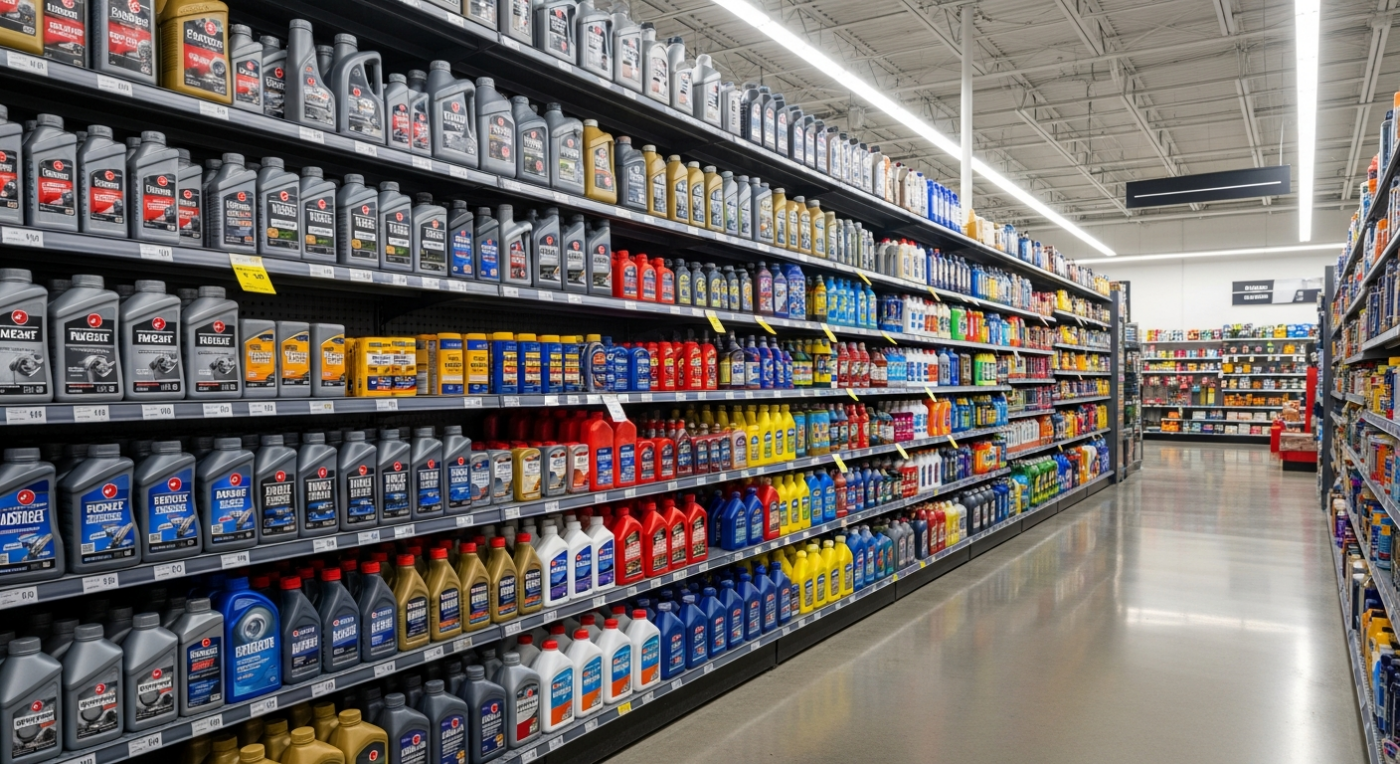 Auto parts store DEF additive product section